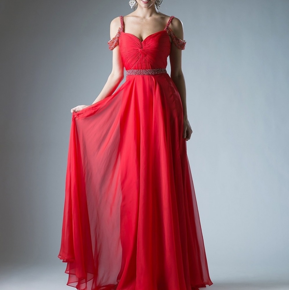 OFF SHOULDER BRIDESMAID EVENING MOTHER OF THE BRIDE DRESS - Picture 5 of 7